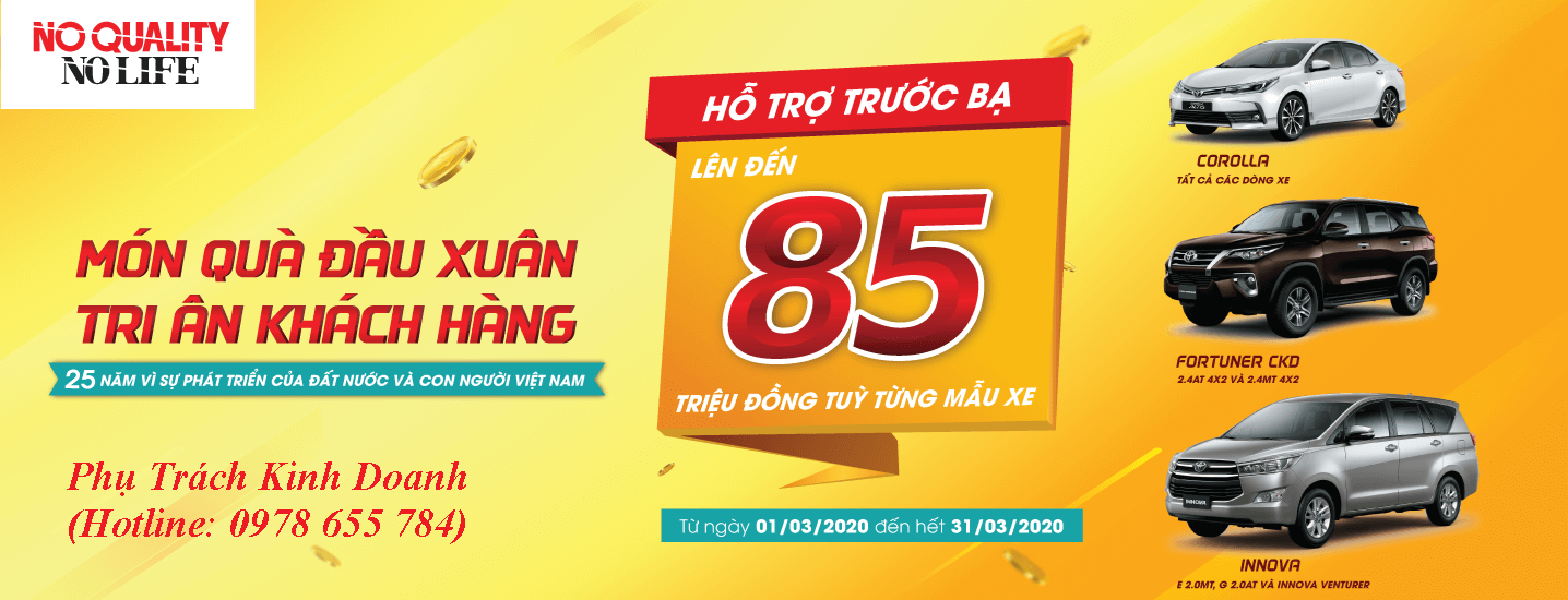 Món quà may mắn từ Toyota trong tháng 3 nhân dịp 25 năm thành lập