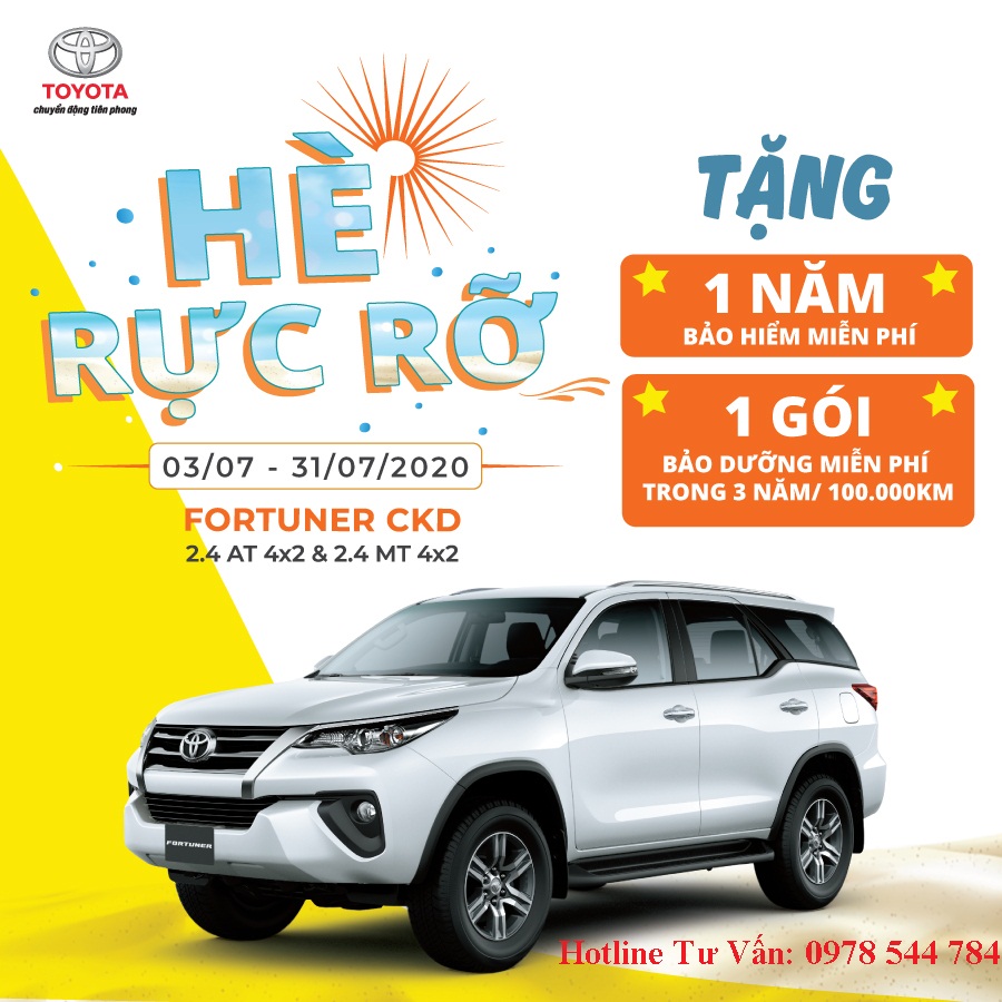 TOYOTA THỰC HIỆN CHƯƠNG TRÌNH ƯU ĐÃI DÀNH CHO KHÁCH HÀNG MUA XE TOYOTA FORTUNER TRONG THÁNG 7