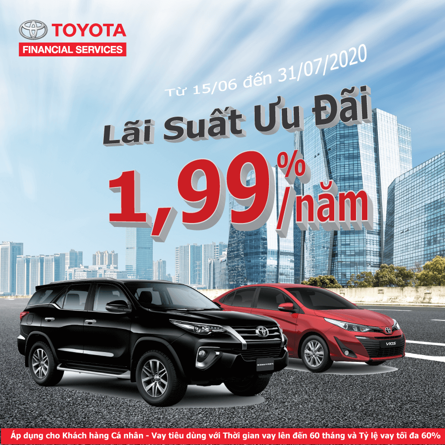 Công ty TNHH MTV Tài Chính Toyota Việt Nam (TFSVN) thực hiện chương trình ưu đãi LÃI SUẤT NHỎ - CẦN GÌ LO