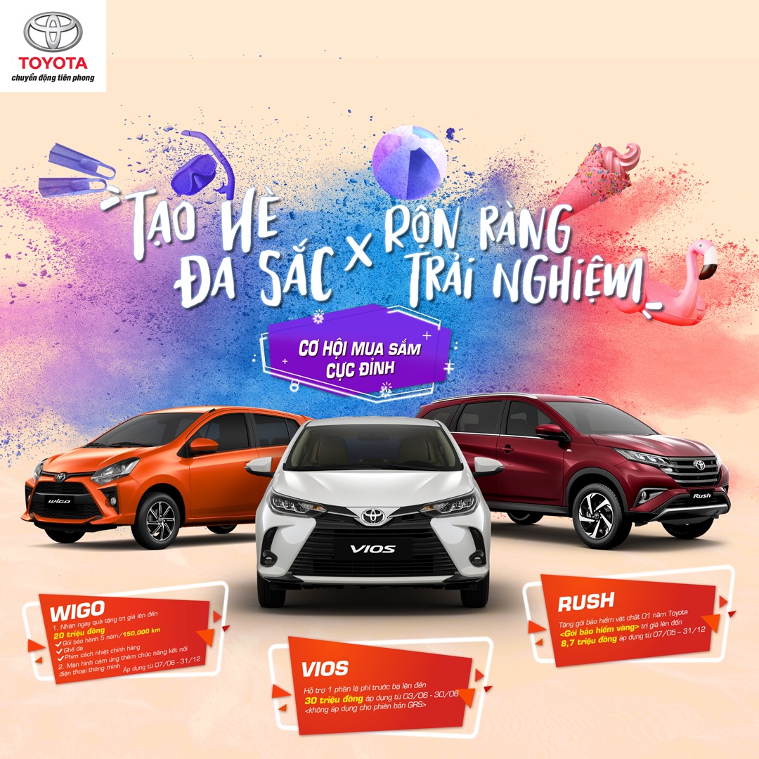 Khuyến mại tháng 6/2021 cho Vios và WiGo